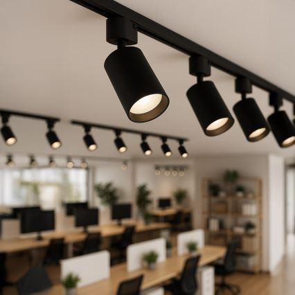 Spot voor 1-fase TIGER railsysteem 1xGU10/10W/230V zwart