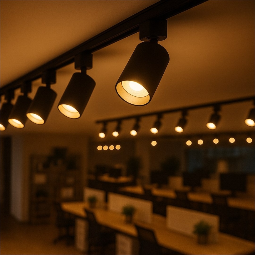 Spot voor 1-fase TIGER railsysteem 1xGU10/10W/230V zwart