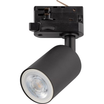 Spot voor een 3-fase rail systeem TOP 1xGU10/10W/230V zwart