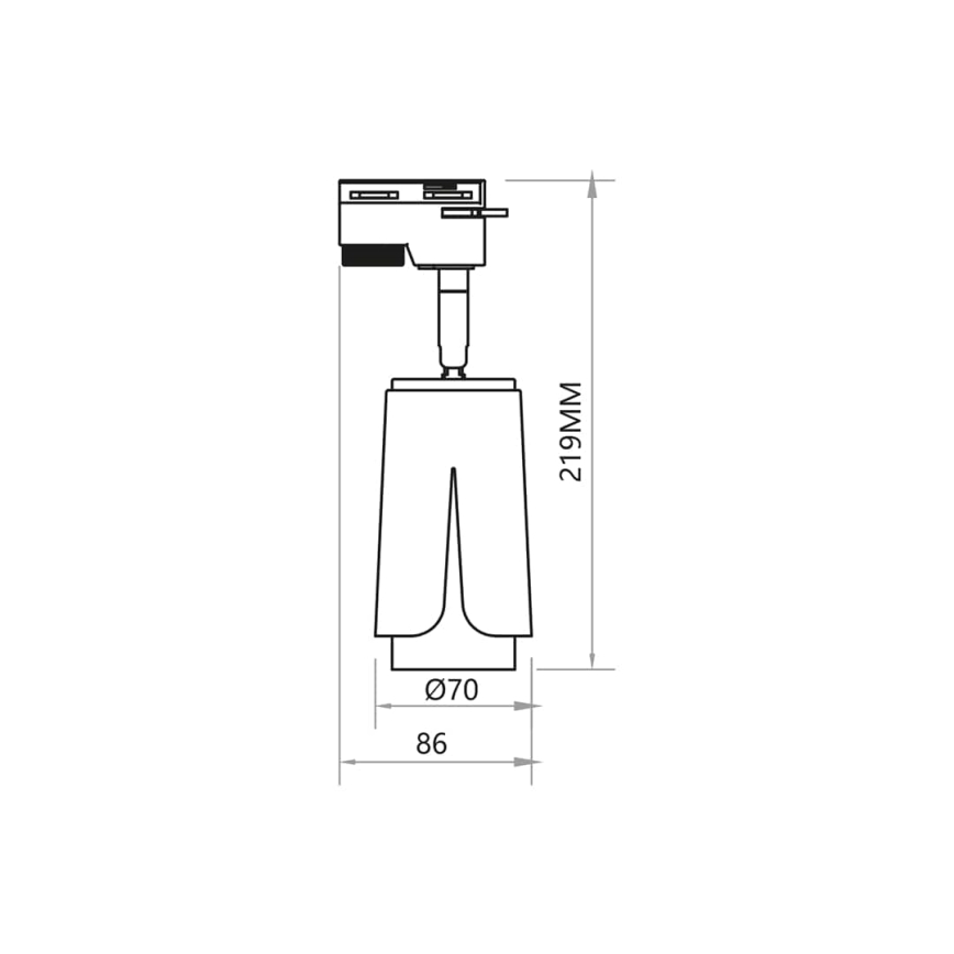 Spot voor een rail Systeem BLOEM 1xGU10/8W/230V zwart