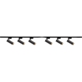 Spot voor een rail Systeem FADO 6xGU10/10W/230V + 2x1 m railsysteem zwart