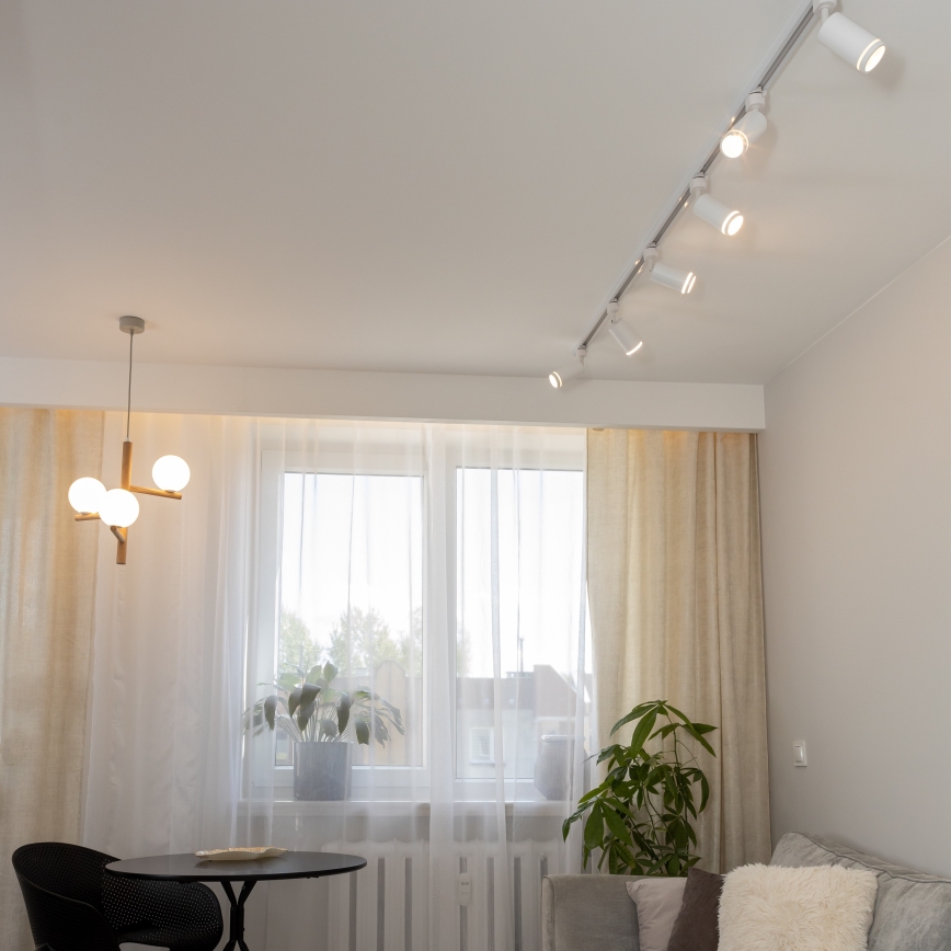 Spot voor 1-fase railsysteem JET RING 1xGU10/10W/230V wit