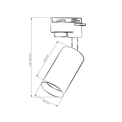 Spot voor een rail Systeem MARIBEL 1xGU10/10W/230V goud