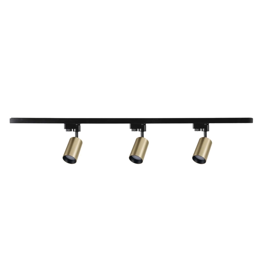 Spot voor een rail Systeem MARIBEL 3xGU10/10W/230V +1 m railsysteem goud