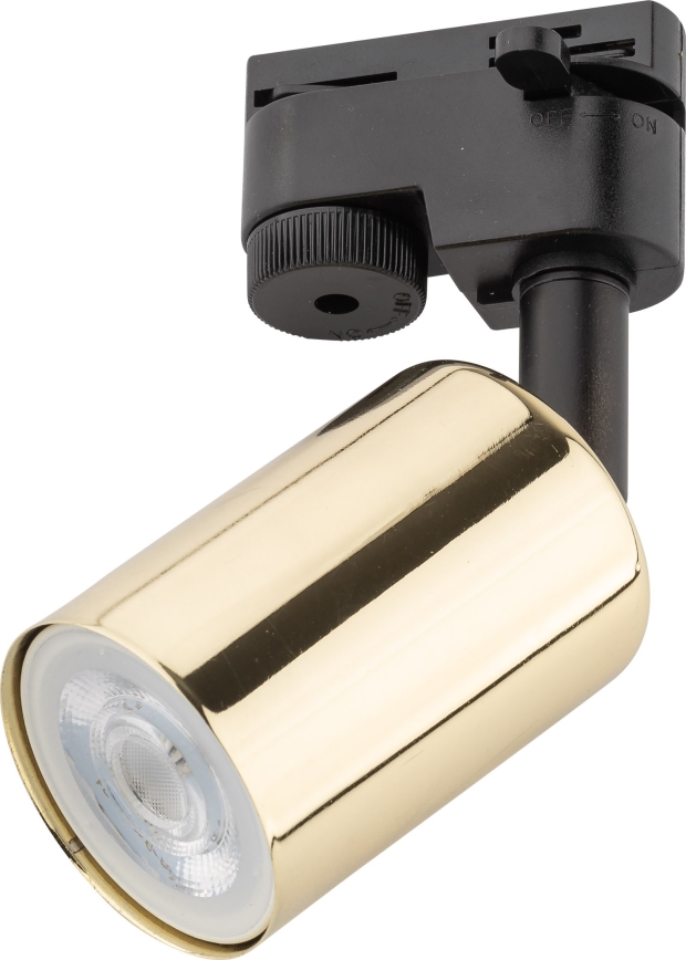 Spot voor een rail Systeem TOP 1xGU10/10W/230V goud/zwart