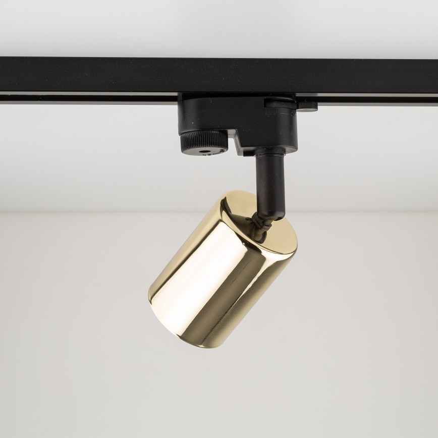 Spot voor een rail Systeem TOP 1xGU10/10W/230V goud/zwart
