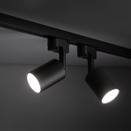Spot voor 1-fase railsysteem TOP 1xGU10/10W/230V zwart