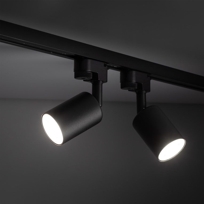 Spot voor 1-fase railsysteem TOP 1xGU10/10W/230V zwart
