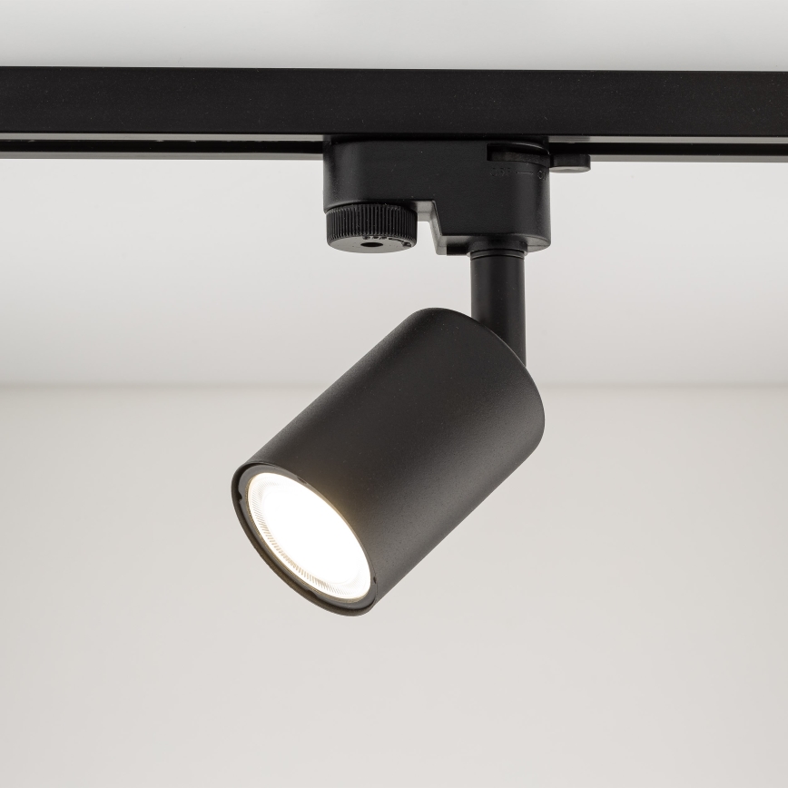 Spot voor 1-fase railsysteem TOP 1xGU10/10W/230V zwart