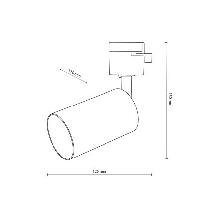 Spot voor 1-fase railsysteem TRACER 1xGU10/10W/230V wit