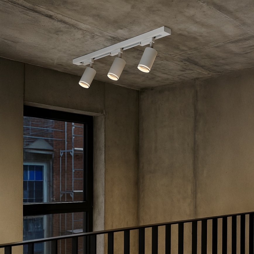 Spot voor het PIPE railsysteem, 3x GU10/10W/230V, wit