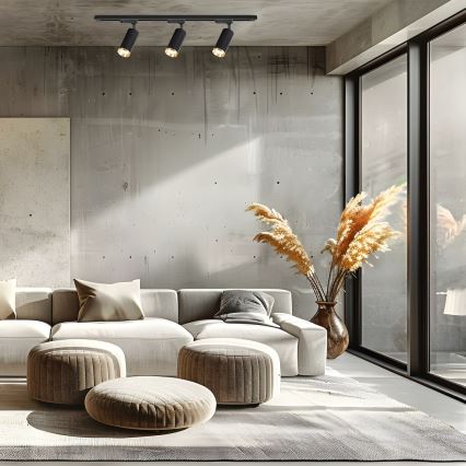 Spot voor railsysteem MICA 3xGU10/10W/230V zwart/goud