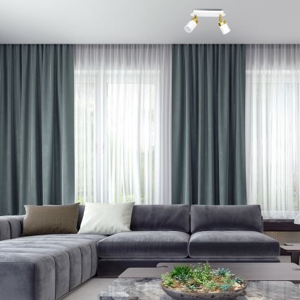 Spotarmatuur JOKER 2xGU10/25W/230V wit/goud