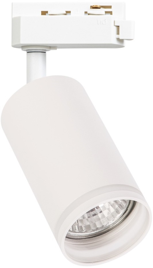 Spotarmatuur voor 1-fase railsysteem PIPE, 1x GU10/10W/230V, wit