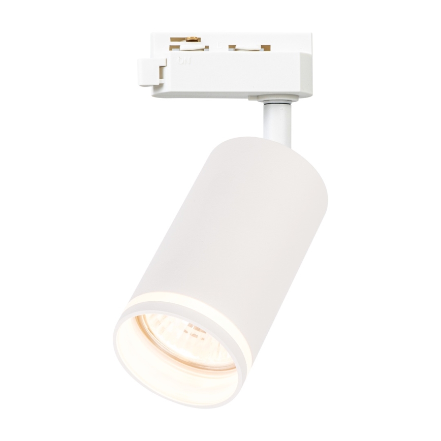 Spotarmatuur voor 1-fase railsysteem PIPE, 1x GU10/10W/230V, wit