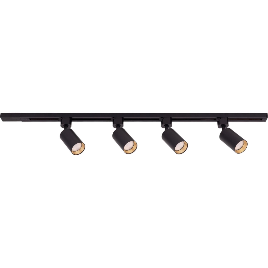 Spotarmatuur voor TRACER railsysteem 4x GU10/10W/230V, 1 m, zwart