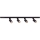 Spotarmatuur voor TRACER railsysteem 4x GU10/10W/230V, 1 m, zwart