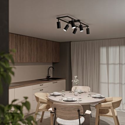 Spotlamp 6xGU10/30W/230V zwart