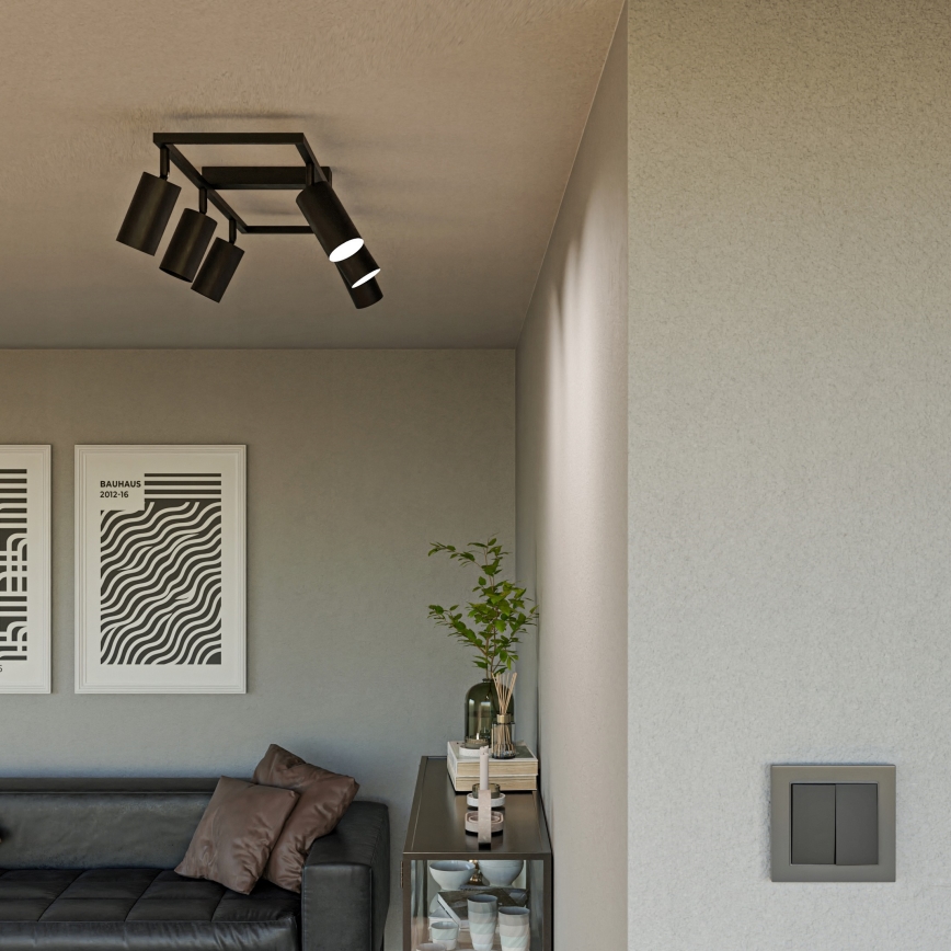 Spotlamp 6xGU10/30W/230V zwart