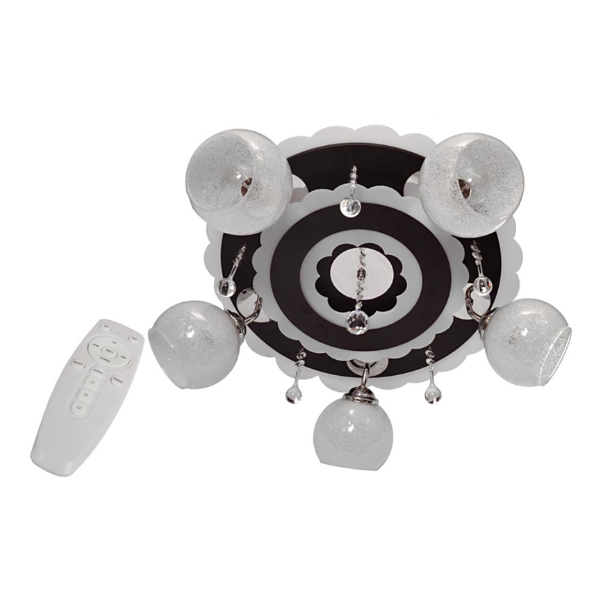 Spotlamp ARONA 5xE27/15W/230V+LED zwart