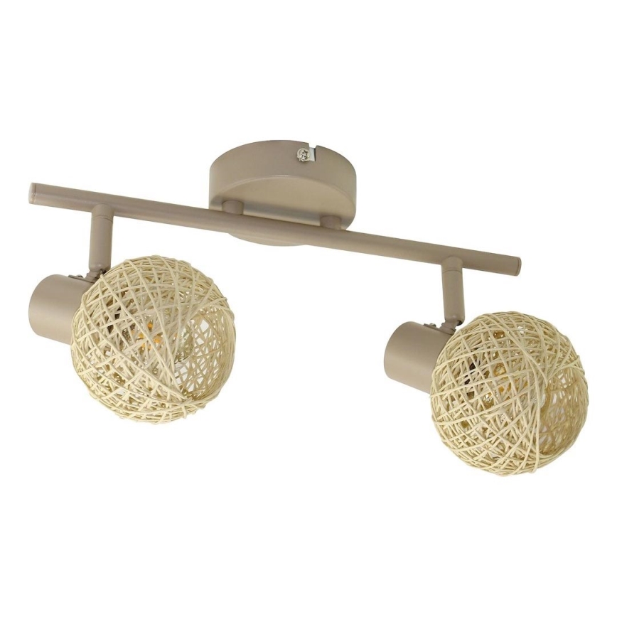 Spotlamp DEX 2xE14/10W/230V beige/crème