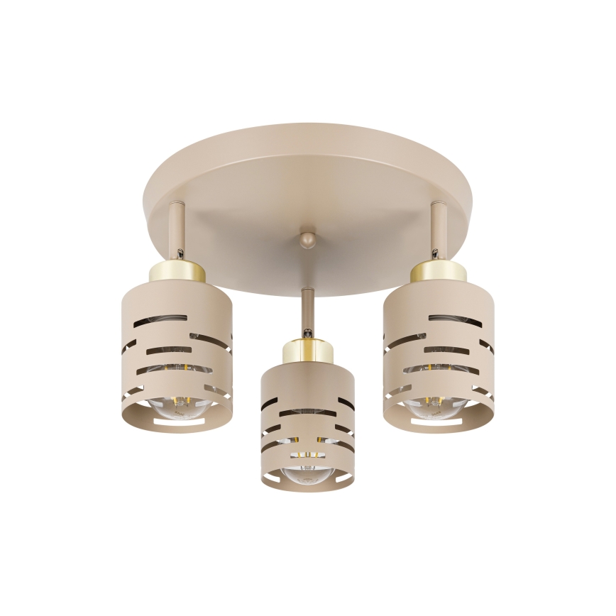 Spotlamp ELEN 3xE27/35W/230V beige/goud