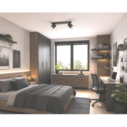 Spotlamp FAMA 2xGU10/30W/230V zwart