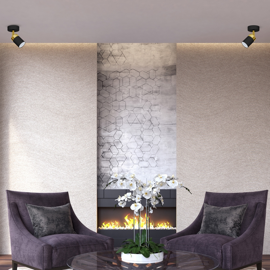 Spotlamp JOKER 1xGU10/25W/230V zwart/goud