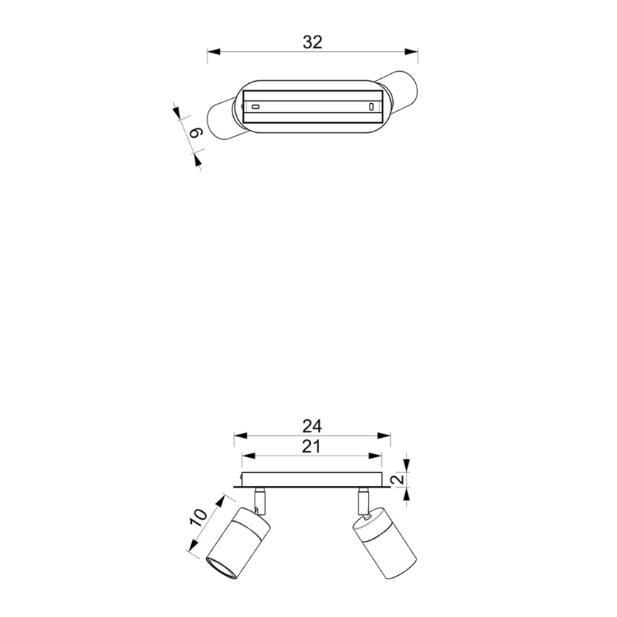 Spotlamp JOKER 2xGU10/25W/230V groen/goud