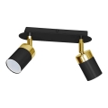 Spotlamp JOKER 2xGU10/25W/230V zwart/goud