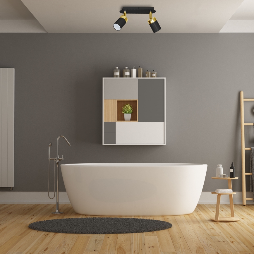 Spotlamp JOKER 2xGU10/25W/230V zwart/goud