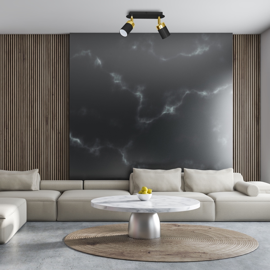 Spotlamp JOKER 2xGU10/25W/230V zwart/goud