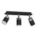 Spotlamp JOKER 3xGU10/25W/230V zwart/glanzend chroom