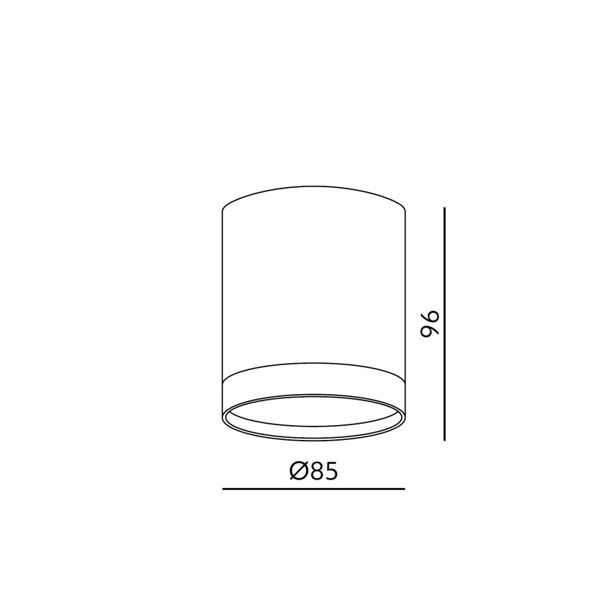 Spotlamp OH12 1xGX53/35W/230V 9,6 cm zwart