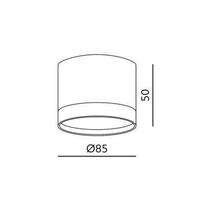 Spotlamp OH12S 1xGX53/35W/230V 5 cm zwart