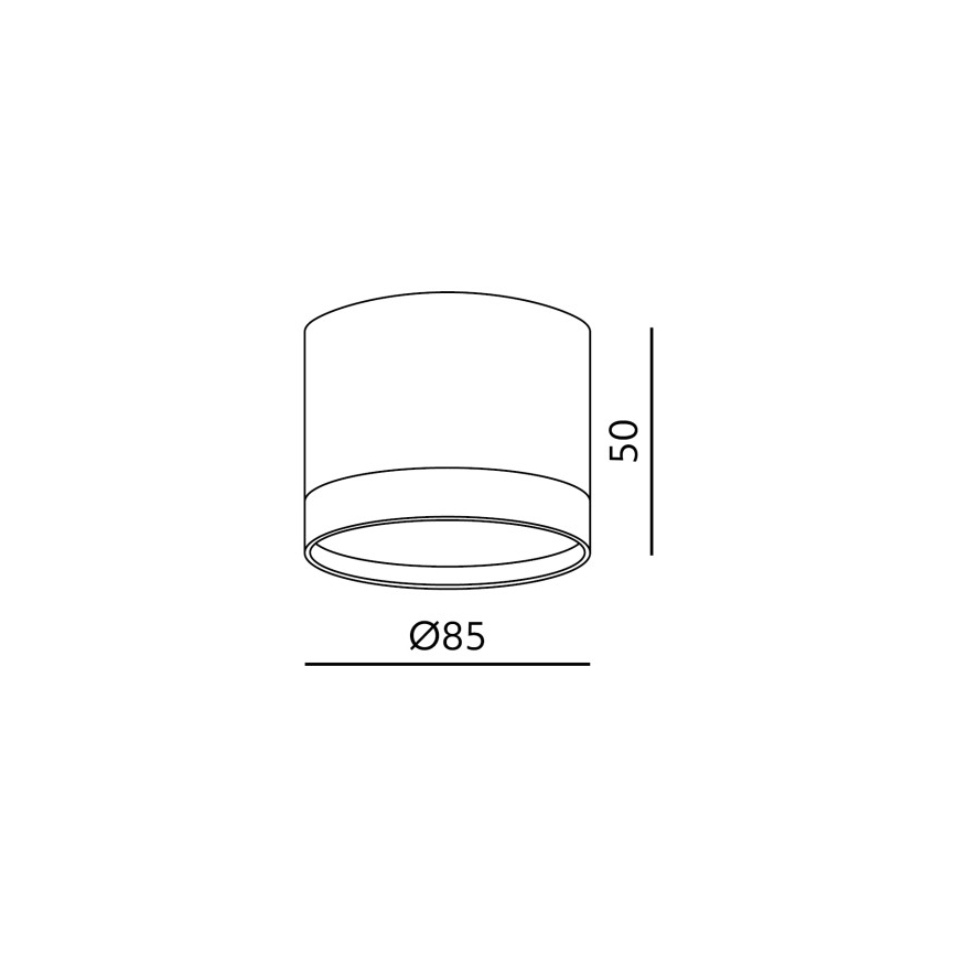 Spotlamp OH12S 1xGX53/35W/230V 5 cm zwart