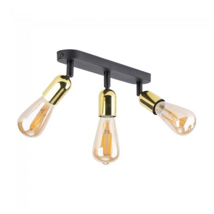 Spotlamp TOP 3xE27/15W/230V zwart/goud