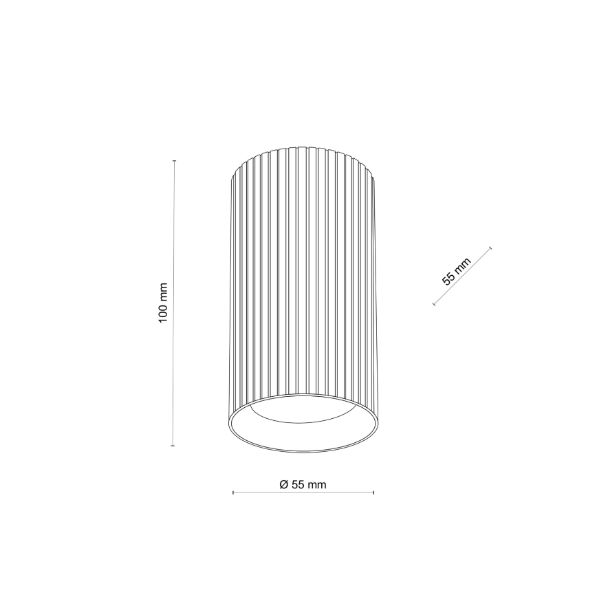 Spotlamp TUNE S 1xGU10/10W/230V 10 cm zwart