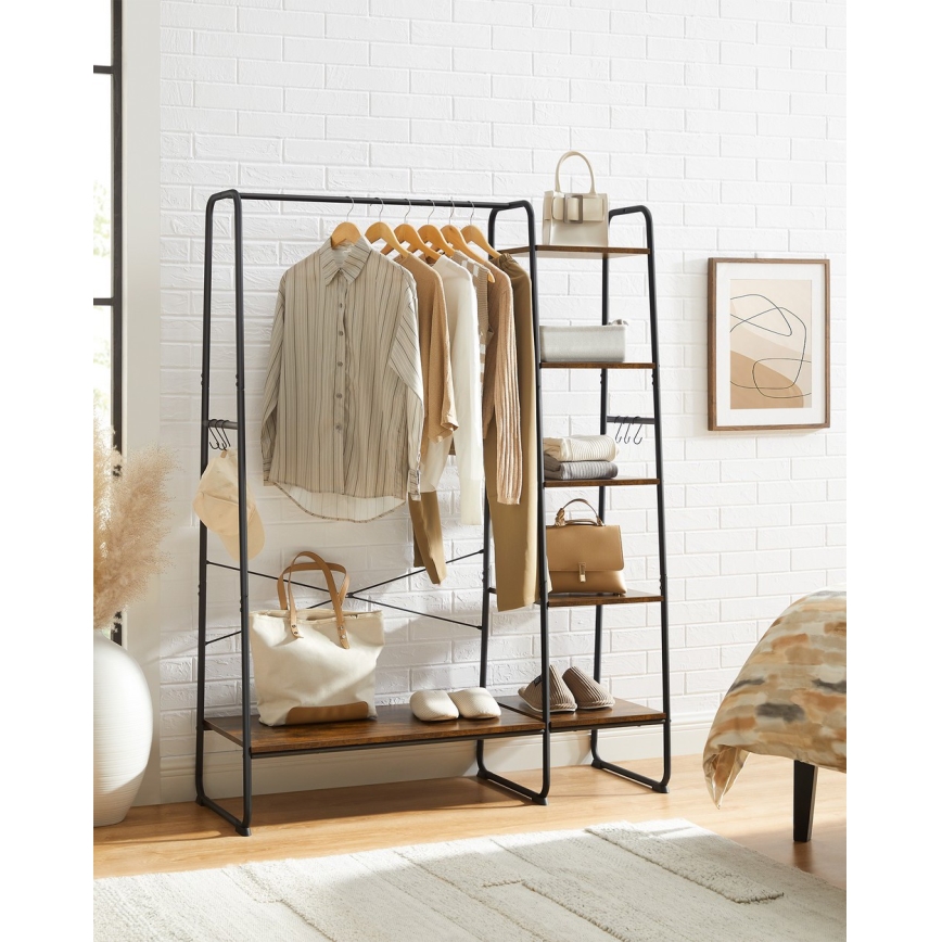 Staande kapstok LINEA bruin/zwart