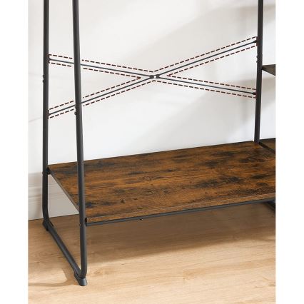 Staande kapstok LINEA bruin/zwart