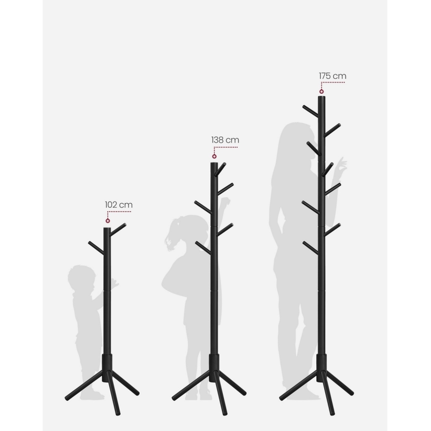 Staande kapstok LINEA zwart