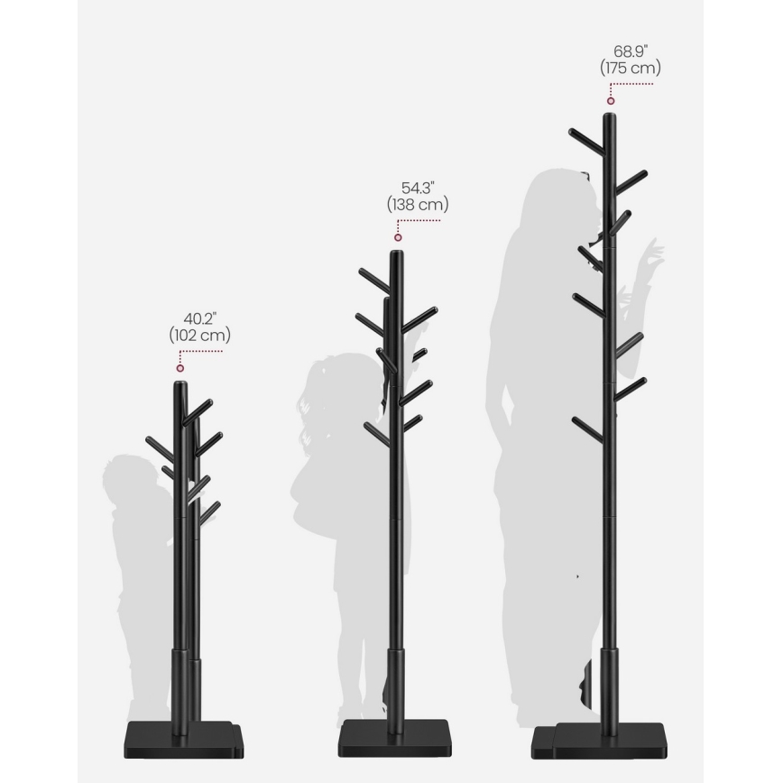 Staande kapstok LINEA, zwart