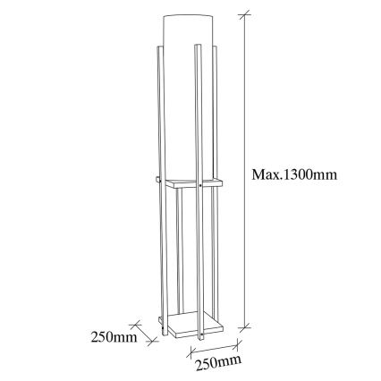 Staande lamp 1xE27/40W/230V wit