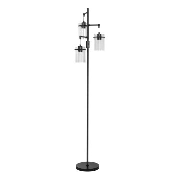 Staande Lamp 3xE27/60W/230V zwart/doorzichtig
