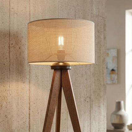 Staande lamp AIDA 1xE27/15W/230V eiken/raffia