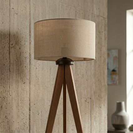 Staande lamp AIDA 1xE27/15W/230V eiken/raffia