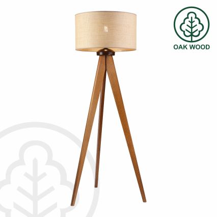 Staande lamp AIDA 1xE27/15W/230V eiken/raffia