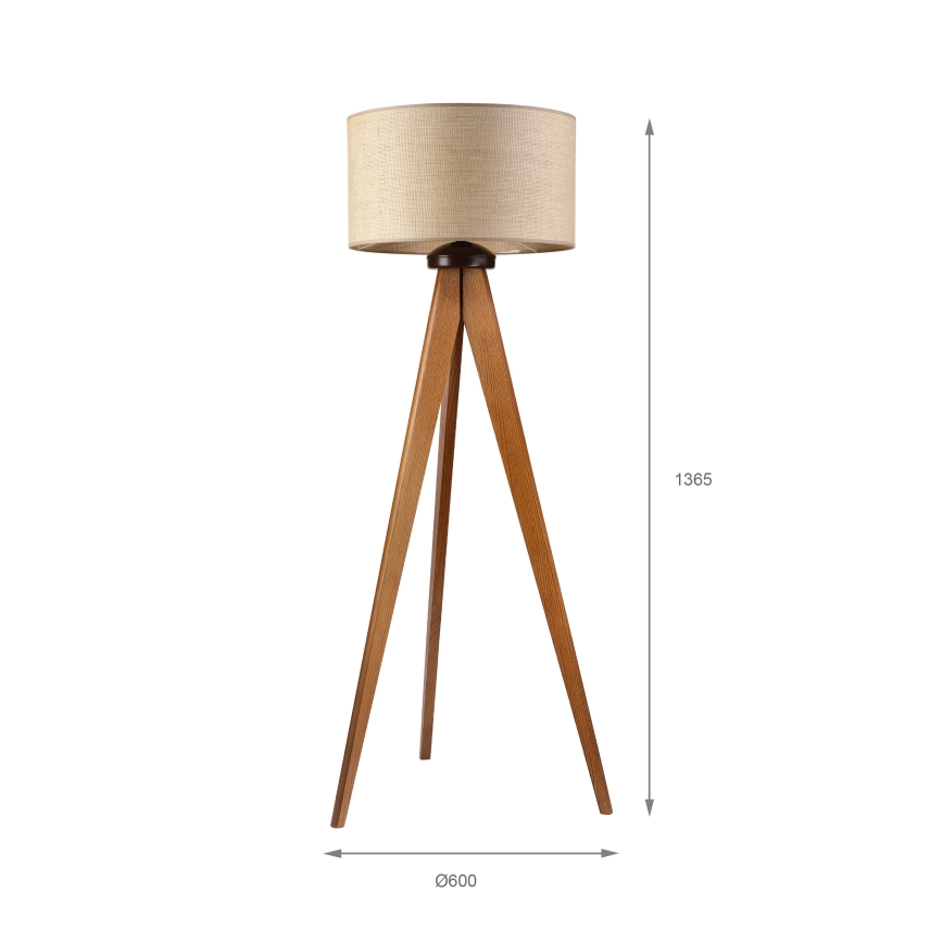 Staande lamp AIDA 1xE27/15W/230V eiken/raffia