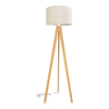 Staande Lamp ALBA 1xE27/15W/230V crème/eiken
