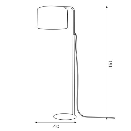 Staande lamp ARDEN 1xE27/60W/230V wit